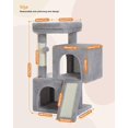 thumbnail image 2 of Cat Tree es Cat Tower with Dual Condos for Indoor Cats Plush Cat House with Padded Perch Scratching Ramp and Posts and Replaceable Balls, 2 of 6