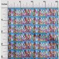 thumbnail image 2 of oneOone Cotton Poplin Medium Blue Fabric African Sewing Craft Projects Fabric Prints by Yard 42 Inch Wide, 2 of 4