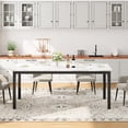 thumbnail image 4 of Industrial Dining Table for 8, 71 Inch Kitchen Table with Sturdy Metal Legs for Dining Room & Office（ No Chairs）, 4 of 6
