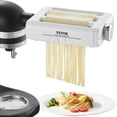 thumbnail image 1 of VEVOR Accessoire à Pâtes pour Batteur sur Socle KitchenAid, Ensemble de Coupe-Rouleau à Pâtes 3-en-1 en Acier Inoxydable Incluant Rouleau à Feuilles de Pâtes, Coupe-Spaghettis et Fettuccines, Fabricant de Pâtes à 8 Boutons d'Épaisseur Réglable, 1 of 9