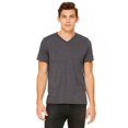 thumbnail image 1 of Bella Canvas Mens Jersey V-Neck Tee, S, Dark Grey Heather, 1 of 3