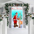 thumbnail image 4 of Huanglei Christmas Door Decoration Door Cover Hanging Cloth Holiday Party Layout Scene Background Cloth, 4 of 4