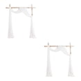 thumbnail image 2 of Decodeary Wedding Arch Drapes Memorable Setting For Big Day Not Easy To Wrinkle Easy Care white 2Set, 2 of 6