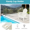 thumbnail image 3 of Patiojoy 2 Pcs Chaise Adirondack Pliante Chaise Adirondack d'Extérieur Chaise Longue Résistante aux Intempéries Chaise de Foyer pour Cour Arrière Véranda au Bord de la Piscine Blanc, 3 of 8