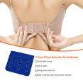 thumbnail image 4 of Extension Strap Bra Extender Buckle 3 for Underwear Hook Women Accessories Practical Elastic Multicolor Clips Tight 3 Rows Underwear royal blue, 4 of 5
