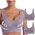 thumbnail image 2 of AherBiu 2pc Plus Size Sports Bras for Women Large Bust High Support Padded Bralettes Seamless Workout Underwear, 2 of 7