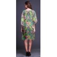 thumbnail image 4 of Bimba Sortie de Plage Tropical Kaftan Bikini par-Dessus Robe Midi pour Femmes Courte Caftan-TG-3X Magenta Foncé, 4 of 5