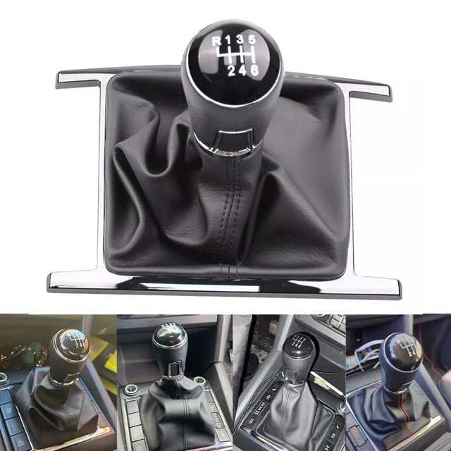 1pcs Styling Cars 6 Speed Gear Shift Knob Stick Pen Leather Gaitor Boot Collar For Amarok Models From 2010 To 2022 Car Accessory
