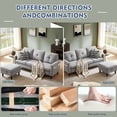 thumbnail image 3 of Soscana Living Room Sectional Sofa Couch with Reversible Ottoman 3 Seater L-shaped Couch Convertible Modular Sofa for Home Small Space Apartment Office Studio,Storage Design,Tool Free Assemble, 3 of 12