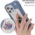 thumbnail image 4 of Compatible avec Étui iPhone 14 Pro 6.1 Pouces avec Support Anneau Intégré, Protection contre les Chutes de Qualité Militaire Étui Robuste 3 en 1 Protectrice Durable. (Bleu), 4 of 5