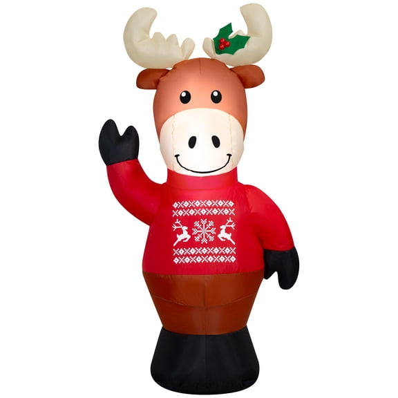 Élan gonflable de Noël pour jardin Airblown avec pull