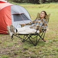 thumbnail image 2 of Goplus Camping Lounge Chair with Detachable Footrest & 4-Position Backrest Carrying Bag Green, 2 of 10