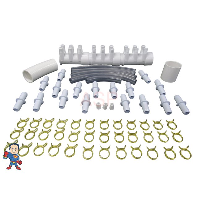 Manifold Hot Tub Spa Part 18 3/4" Outlets with Coupler Kit Video How to