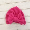 thumbnail image 2 of 0-6 Month Baby Cute Unisex Hat Solid Elastic Big Bow Design Hat, 2 of 9