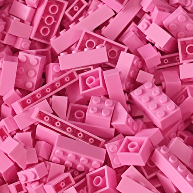 120/240PCS Building Blocks Lot Pack City Classic Bricks Sorted By Color Bricks Block Plate Creative Toy Compatible with Legoeds,pink,250g-240pcs