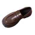 thumbnail image 1 of Chaussures pour Femmes Décontractées, Mocassins à Talon à Bout Rond de Couleur Unie à Talon Moyen, Chaussures pour Femmes, 1 of 9