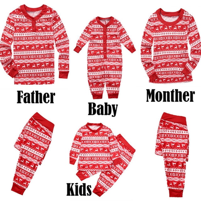 Pyjamas Assortis pour la Famille, Vêtements de Noël en Coton, Ensembles de Vêtements de Nuit à Manches Longues