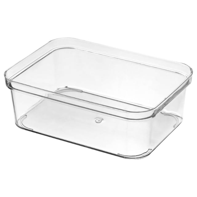 Drawer Storage Divid Box Transparent Plastic Tray, Stackable Storage Organizer for Bedroom Bathroom Office Use