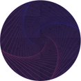 thumbnail image 1 of Ahgly Tapis Rond Lavable en Machine Intérieur Transitionnel Bleu Nuit, 4 Pieds Rond, 1 of 7