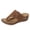 Brown, variant on Wedge Sandals for Women Vintage Flower Platform Hollow Out Dress Flip Flops Sandals Comfortable Beach Slide Shoes White Size 7.5