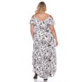thumbnail image 4 of White Mark Women's Cold Shoulder Tie Dye Maxi Dress, 4 of 6