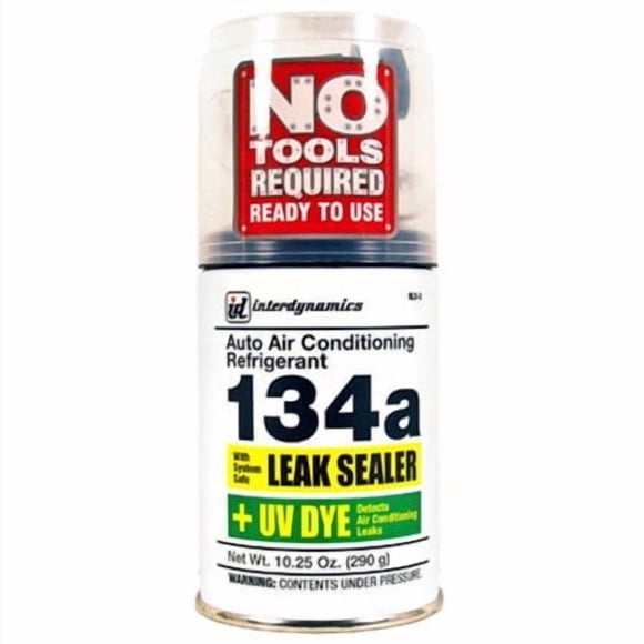 InterDynamics EZ Chill Refrigerant R-134a with Leak Sealer & UV Dye (10.25 Ounces)