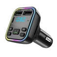 thumbnail image 3 of Bluetooth 5.0FM Transmitter for Car, Bluetooth Car Adapter with Type-C PD(30W) Car Charger and QC3.0 USB Port, Wireless FM Radio Transmitter, Support MP3 Player, Handsfree Calling, LED Backlit, 3 of 9