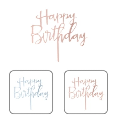 Happy Birthday Cake Topper Cupcake Birthday Party Decorating Card Accessories