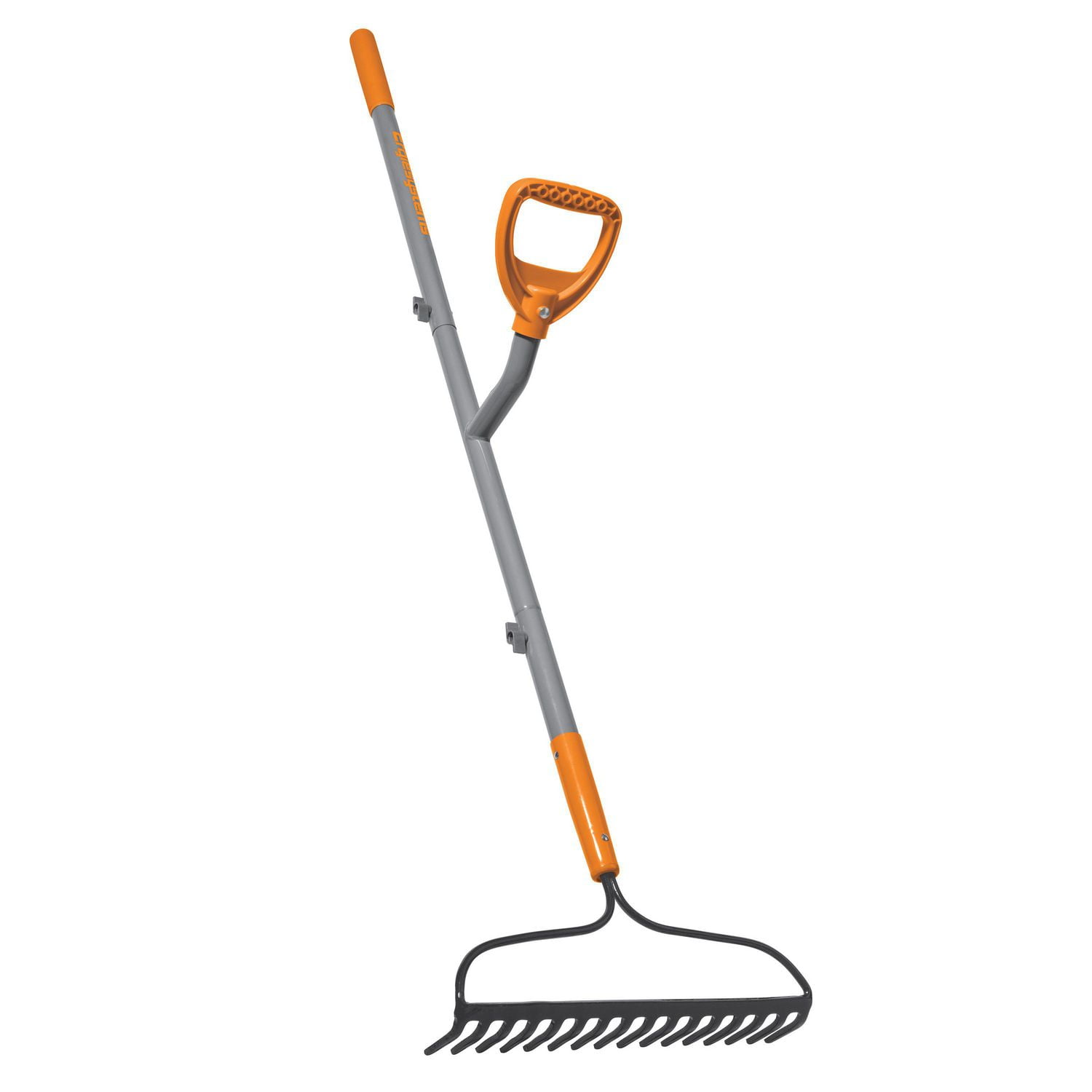 ErgieShovel 16-Tine Strain Reducing Steel Bow Rake with 54-Inch Steel Shaft