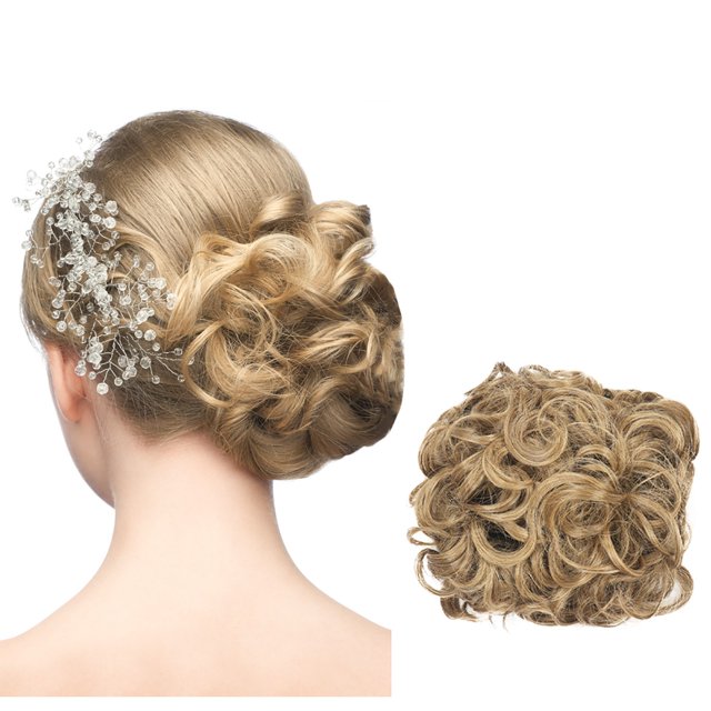 Wig Mega Large Thick Curly Chignon Messy Bun Updo Clip In Hair Extensions As Real, wig for Women