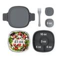 thumbnail image 2 of Bentgo Glass All-in-One Salad Container - Dark Gray, 2 of 5