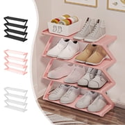Sentmoon Wall Shoe Rack Rotating Shoe Rack Tower 4-layer Shoe Rack Independent Shoe Cabinet with Thickened Steel Pipe Multi-functional Entrance Shoe Cabinet Corridor Shoe Cabinet