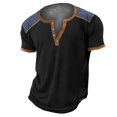 thumbnail image 1 of Kcodviy T-Shirts pour Hommes Tendance de Rue Impression 3D T-Shirts Décontractés Graphiques 4 Boutons Patte Ouverte T-Shirt Deux Jours T-Shirt Enseignant T-Shirt à Manches Courtes T-Shirts Longs Hommes Impression Numérique, 1 of 2