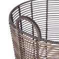 thumbnail image 3 of Better Homes & Gardens Large Round Poly Rattan Decorative Storage Basket with Handles, 18.7 in x 16 in, 3 of 9