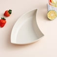 thumbnail image 4 of Tyidzon Bent Shape Plates Impregnable Dinner Plates Dishwasher Microwave Safe Plastic Plates Reusable Lightweight Plates For Kitchen Or Camping 7.1x7.5 Inches, 4 of 6