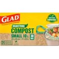 thumbnail image 1 of Glad Sacs à Cordon 100 % Compostables - Petits 10 Litres - Cordon, 30 Sacs à Déchets Compostables - Non Parfumés, 1 of 8