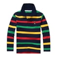 thumbnail image 1 of Polos pour Garçons Rayures Polo Chemise Mode Chemises Enfants Manches Courtes Chemises 7-8 Ans Garçons Mode, 1 of 2