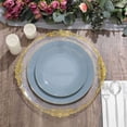 thumbnail image 2 of HLONK 10 Pack Glitter Gold Clear Hammered Plastic Charger Plates  Round Disposable Serving Plates With Gold Rim - 13”, 2 of 11