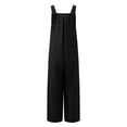 thumbnail image 4 of Yuyuzo Womens Jumpsuits Wide Leg Overalls Boho Comfy Baggy Loose Casual Solid Color Rompers with Pocket, 4 of 7