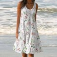 thumbnail image 1 of Économies d'Été! Cameland Robes Sans Manches pour Femmes, Robes Mode pour Femmes à Col Rond Décontractées avec Poches Imprimées Longue Robe, 1 of 5