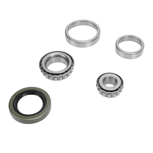 Trailer Axle Hub Bearings Set, Stable Support Trailer Wheel Bearing Kit Reduces Drag Sturdy Structure with Protector for 1-1/4in 3/4in Axles Wheel Hub