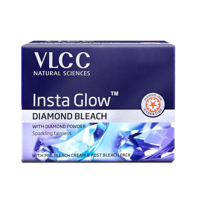 VLCC Insta Glow Diamond Bleach - 402g | With Diamond Powder For Sparkling Fairness | Skin Brightening