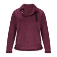 thumbnail image 4 of RKSTN Jackets for Men Single-breasted Jocket Zipper Plu Warm Cotton-padded Jacket Long Stand Collar Solid Color Fall and Winter Long Sleeve Jacket Coats, 4 of 6