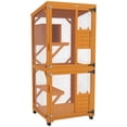 thumbnail image 1 of PawHut Maisonnette Extérieure pour Chat, Grand Catio avec Roues, Boîte de Repos, Orange, 1 of 9