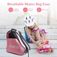 thumbnail image 3 of Breathable Skates Bag Case Roller Skates Inline Skates Ice Skates Roller Skating Pink, 14.96" x 14.96" x 11.42", 3 of 8