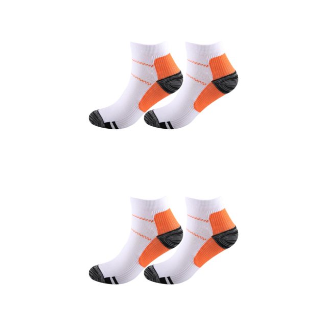 Wweixi 2piece Relieve Foot Fatigue Compression Socks For Greater Comfortable To Wear Ankles Socks orange S/M 2Set