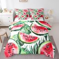 thumbnail image 1 of Erosebridal Ensemble de Literie 3D Melon D\'eau Grand Lit, Ensemble de Lit Thème Fruit, Blanc Rouge Vert, Réversible 7 Pcs, 1 of 5