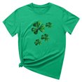 thumbnail image 4 of T-shirts de la Saint-Patrick pour Femmes Mode Col Rond Imprimé Manches Courtes T-shirt Décontracté Ample Hauts Saint-Patrick, 4 of 6