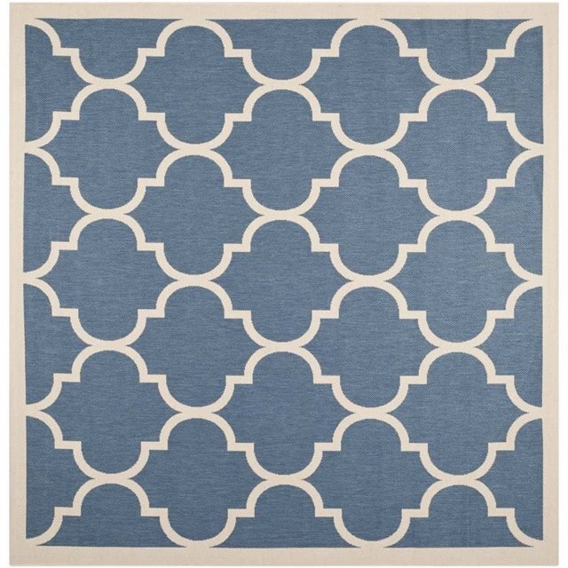 Safavieh Tapis Bleu Intérieur Extérieur - Carré 4 Pieds