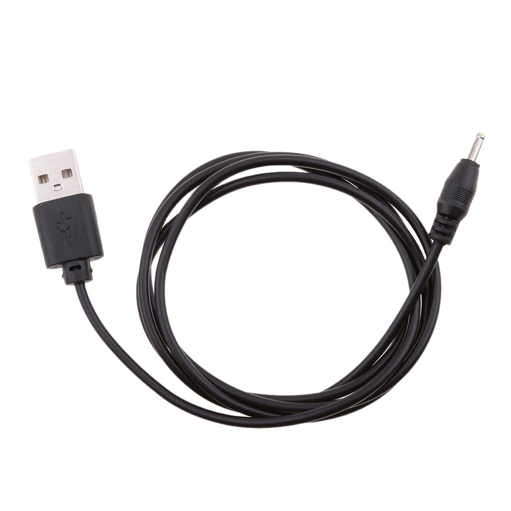 Câble de Charge 5V 2.5mm DC USB pour Tablette PC Téléphone Intelligent Noir